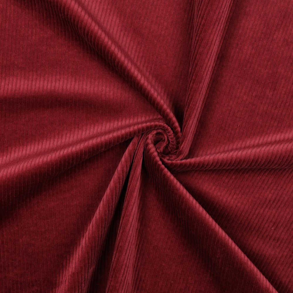 CORDUROY WASHED 6W STRETCH BORDEAUX RED