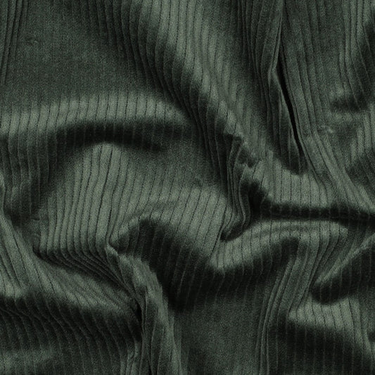 CORDUROY WASHED 6W STRETCH DARK GREEN