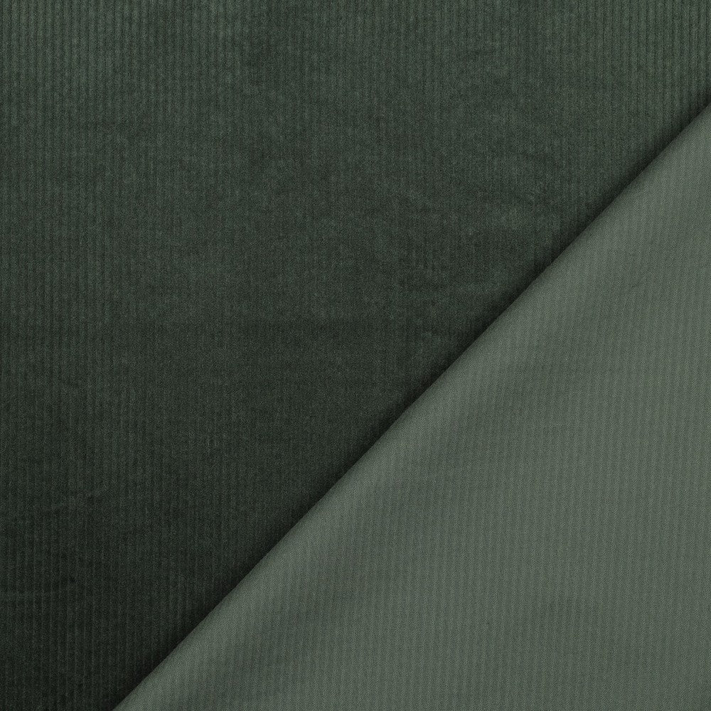 CORDUROY WASHED 6W STRETCH DARK GREEN