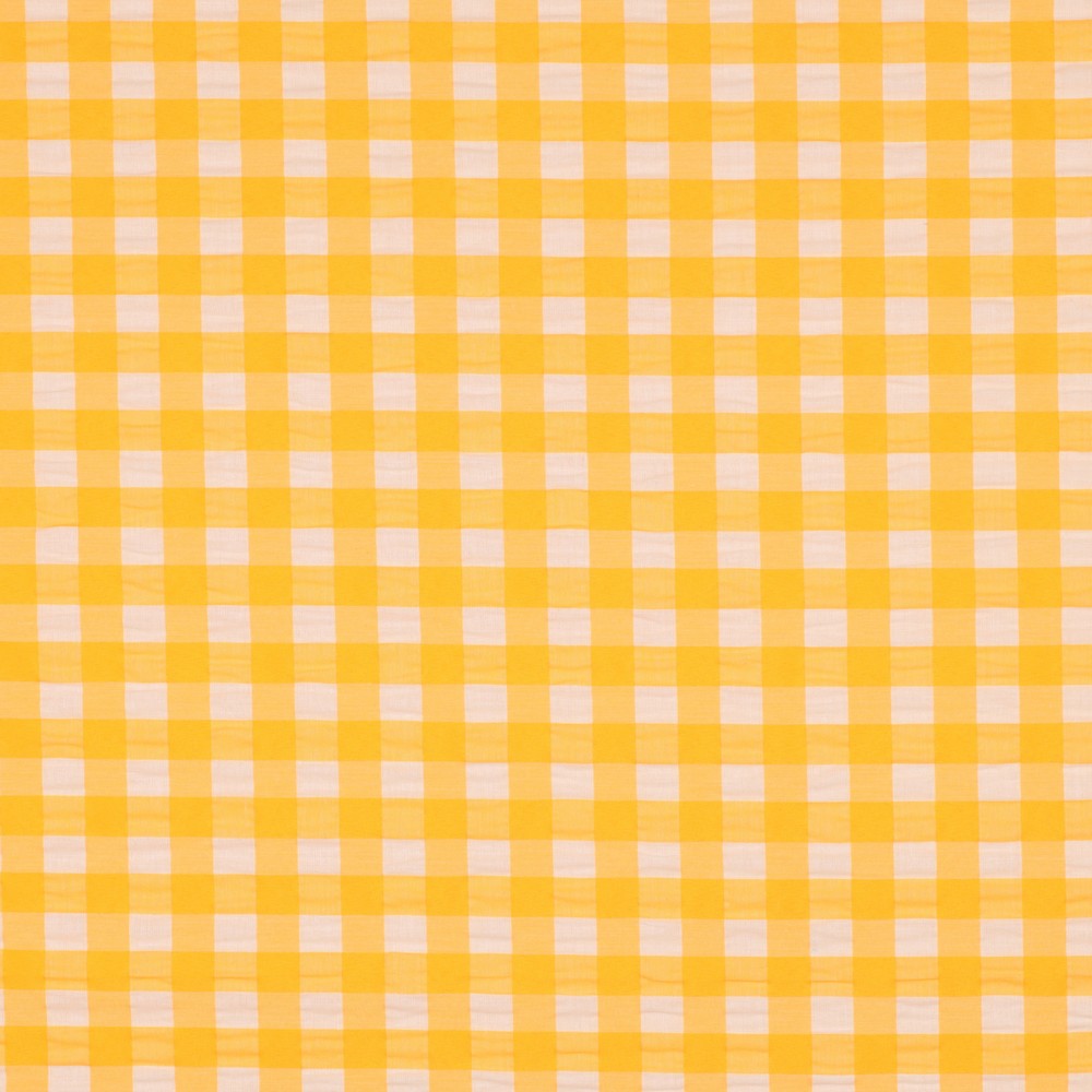COTTON YARN DYED NEON CHECKS - ORANGE