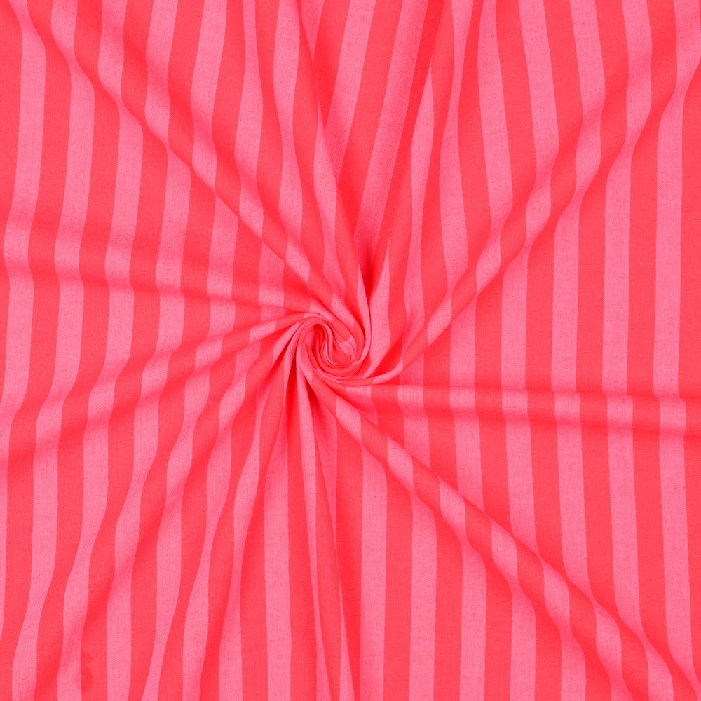 COTTON YARN DYED STRIPES PINK