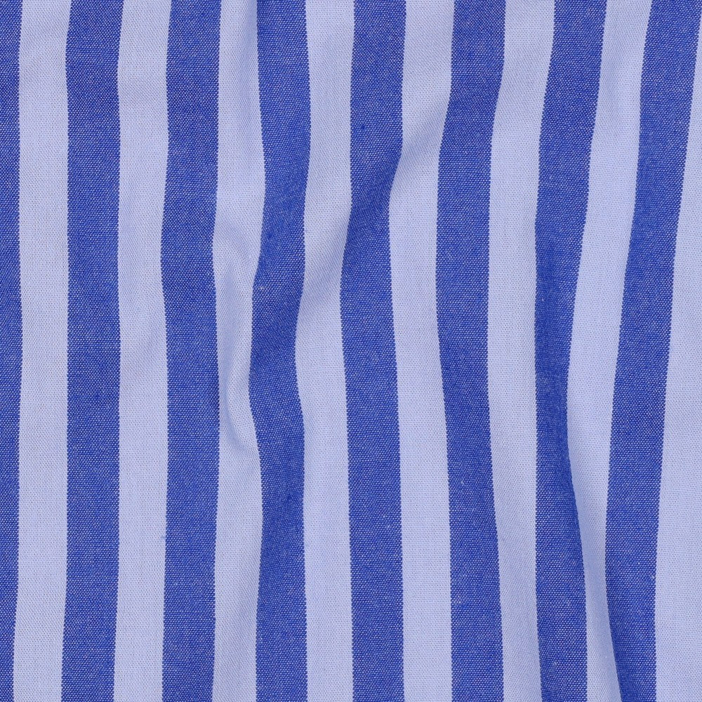 COTTON YARN DYED STRIPES BLUE