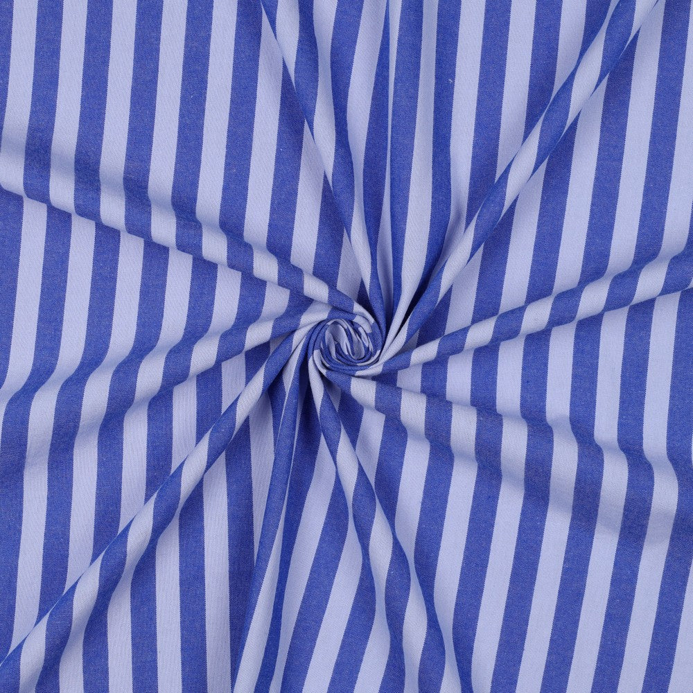 COTTON YARN DYED STRIPES BLUE