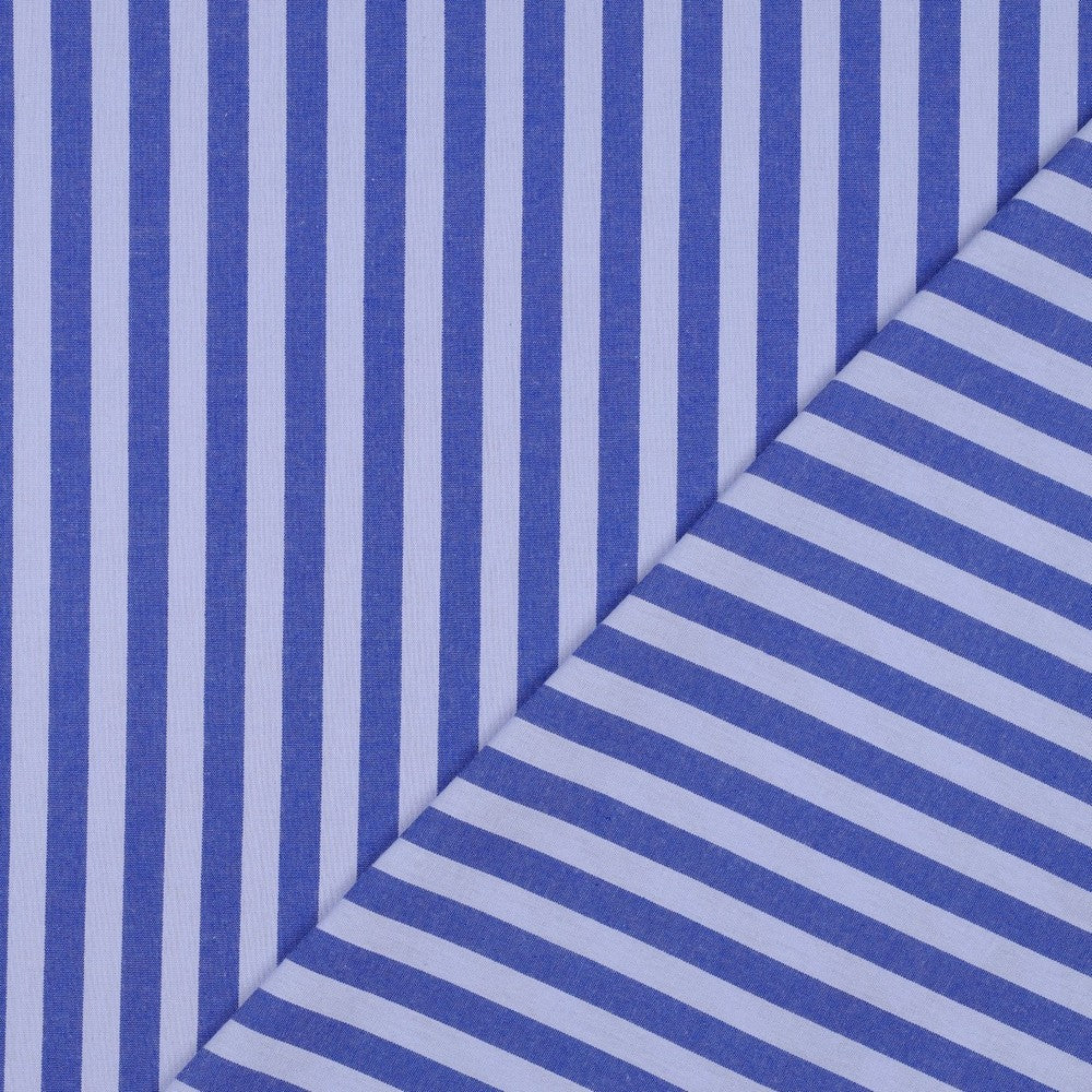 COTTON YARN DYED STRIPES BLUE
