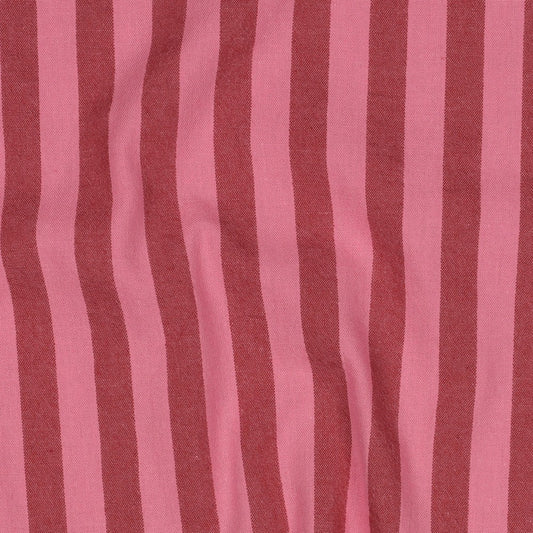 COTTON YARN DYED STRIPES MAUVE