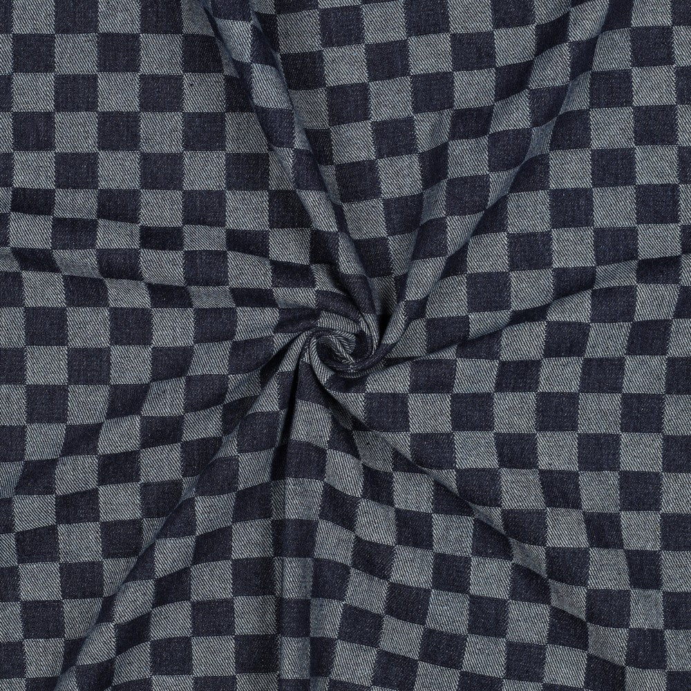 DENIM JACQUARD CHECKS - JEANS