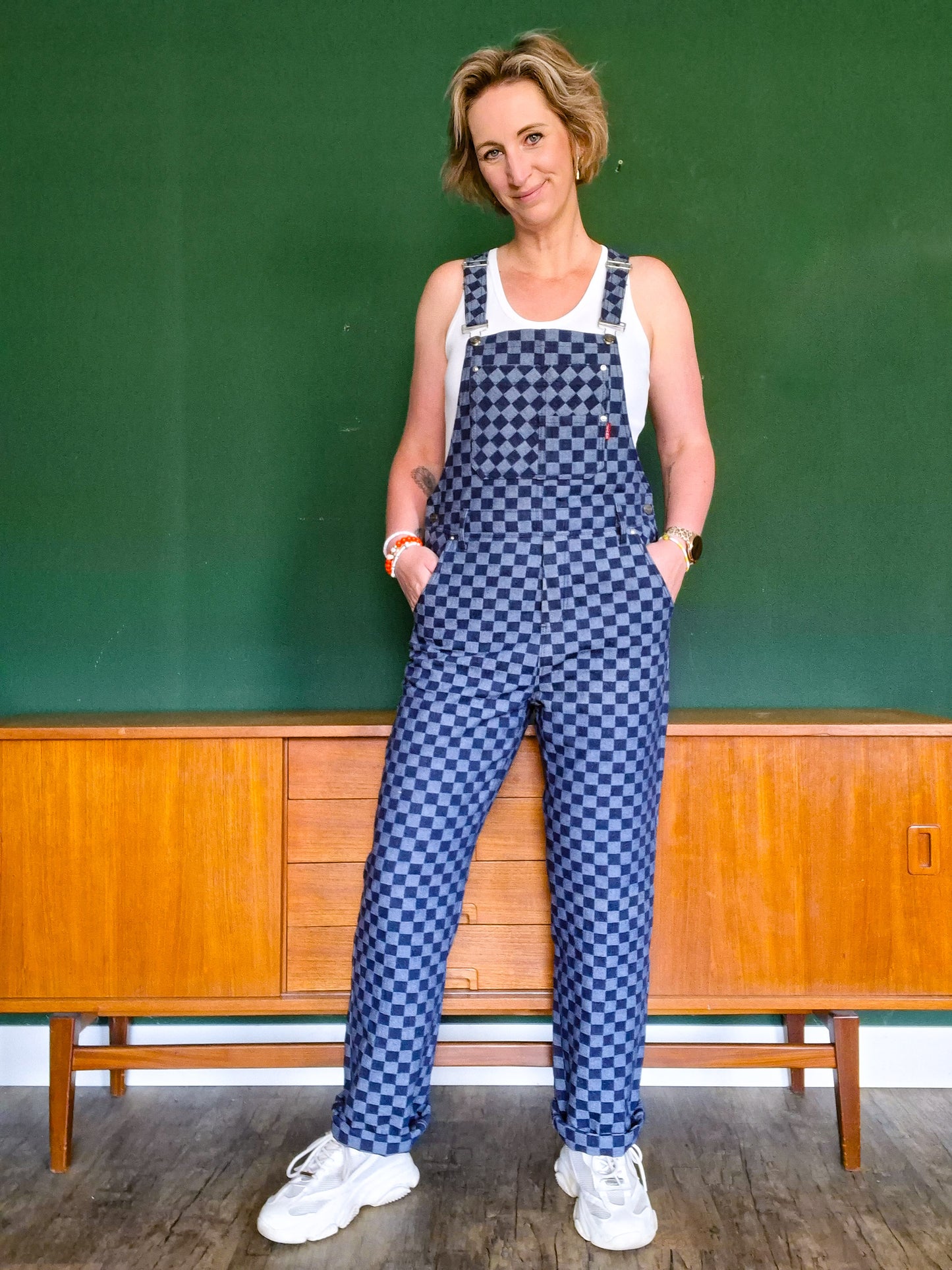 DENIM JACQUARD CHECKS - JEANS