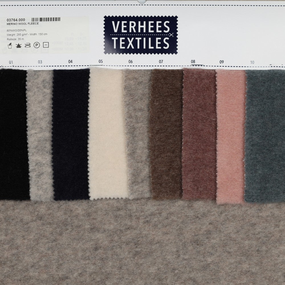 MERINO WOOL FLEECE BROWN