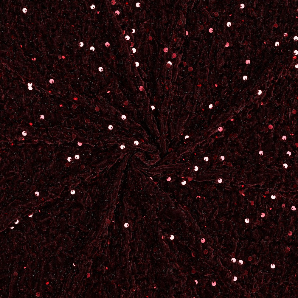 SEQUINS VELVET - BORDEAUX