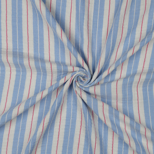 DOUBLE GAUZE YARN DYED STRIPES