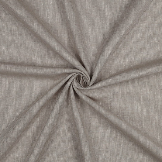 LINEN COTTON HERRINGBONE BEIGE
