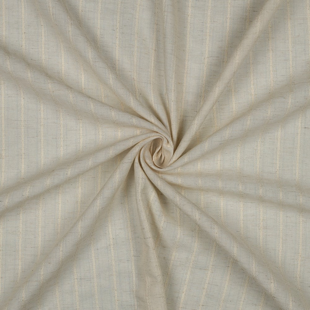 LINEN COTTON JACQUARD STRIPES BEIGE