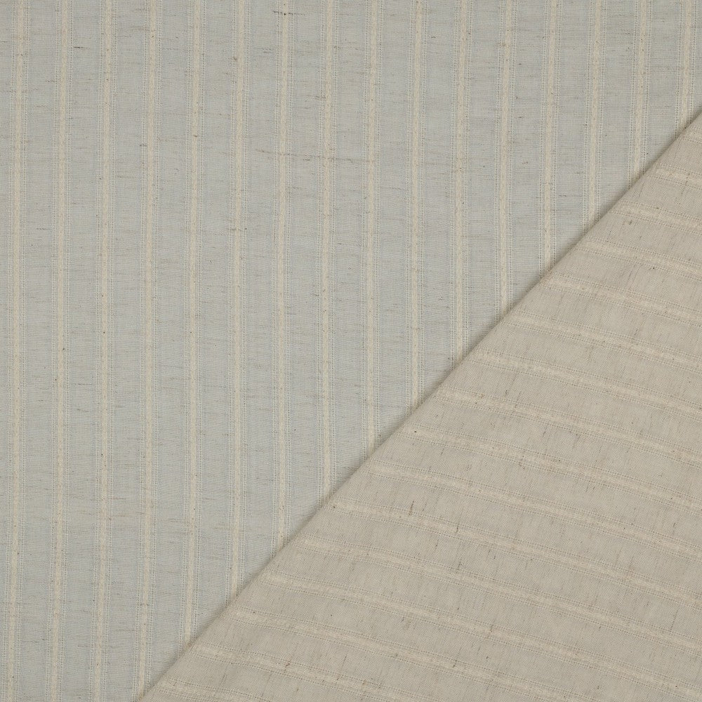 LINEN COTTON JACQUARD STRIPES BEIGE