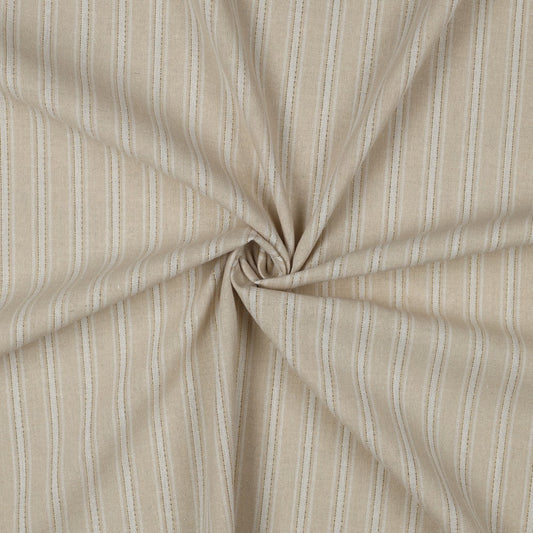 LINEN VISCOSE LUREX STRIPES