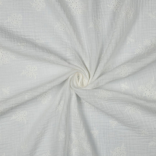 DOUBLE GAUZE EMBROIDERY FLOWERS