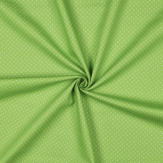 POPLIN PETIT DOTS - LIME