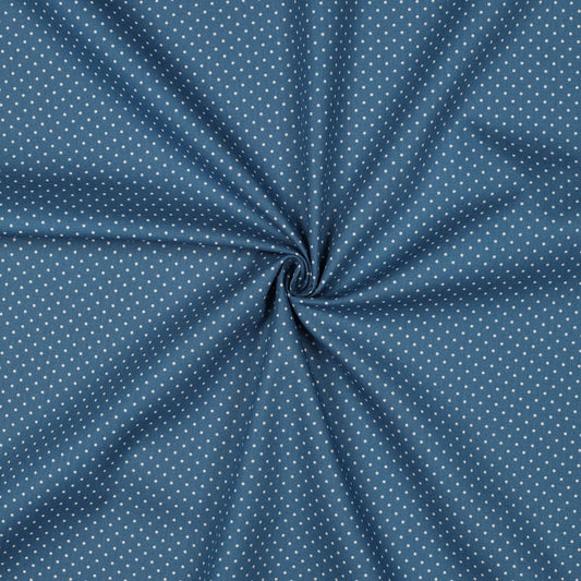 POPLIN PETIT DOTS - BLUE