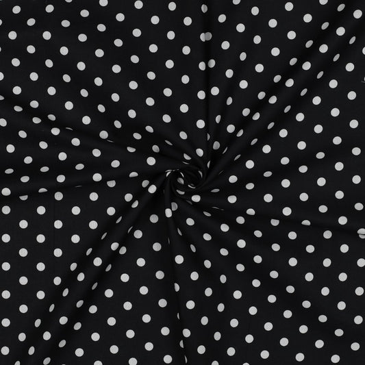 POPLIN DOTS - BLACK