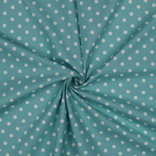 POPLIN DOTS - OLD GREEN