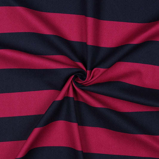 CANVAS STRIPES Fuchsia/Navy