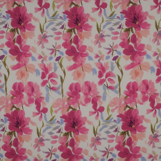 LENZING™ ECOVERO™ DIGITAL FLOWERS ECRU