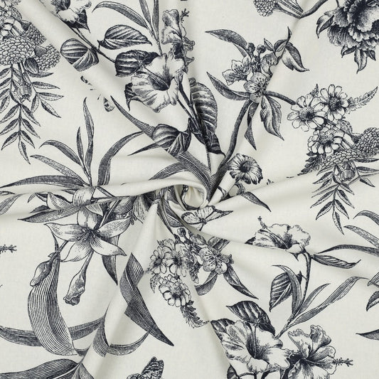 LINEN VISCOSE FLOWERS