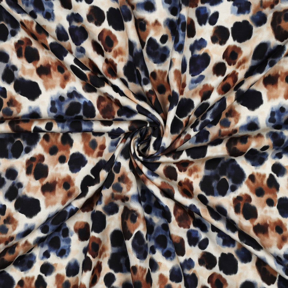 VISCOSE SATIN DIGITAL ANIMAL SKIN ECRU