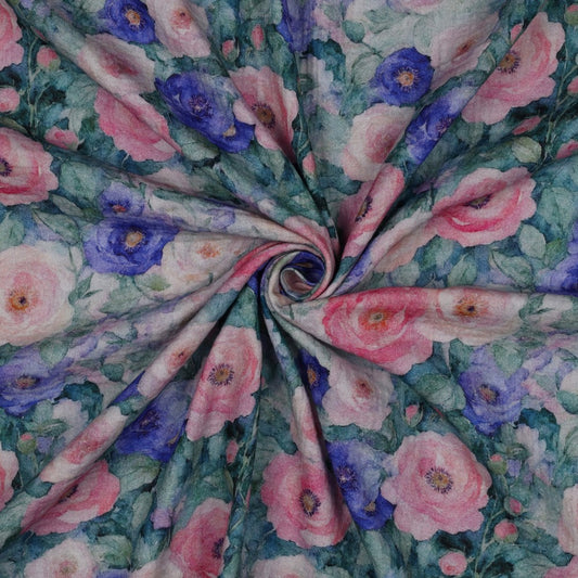 DOUBLE GAUZE DIGITAL FLOWERS