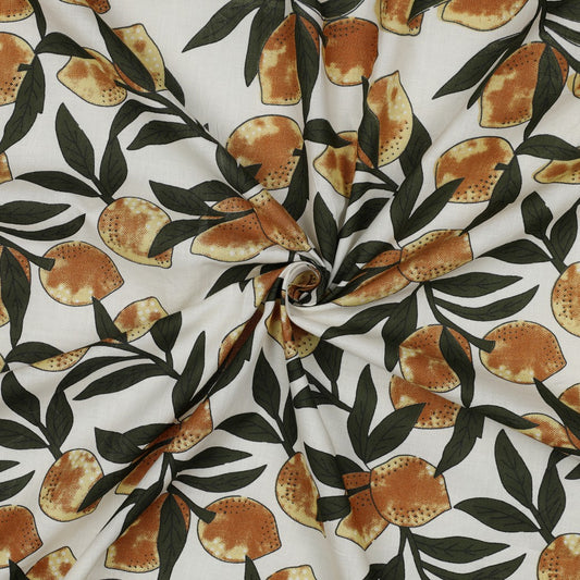 HANDCRAFTED BLOCK-PRINTED COTTON LEMONS