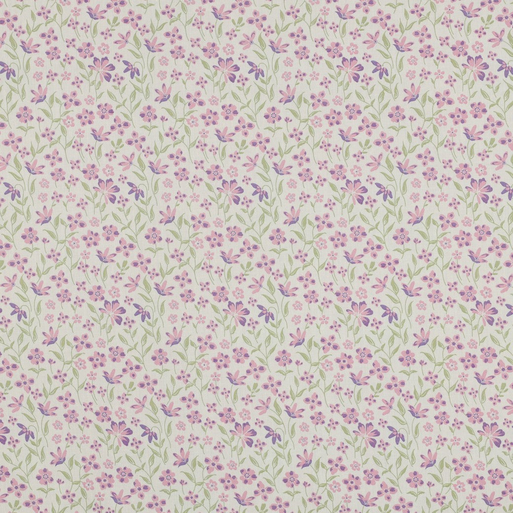 FINE POPLIN FLOWERS - PURPLE