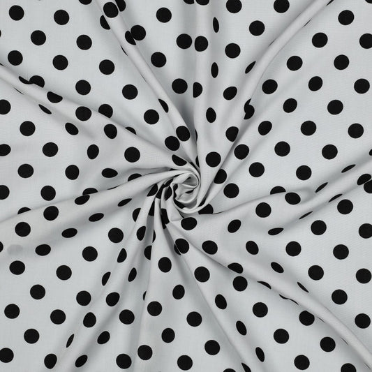 VISCOSE RADIANCE POLKA DOTS - WHITE