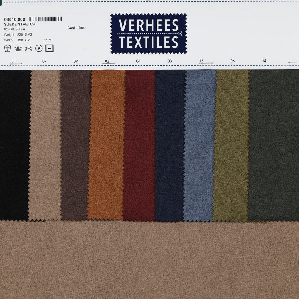 SUEDE STRETCH DARK BROWN