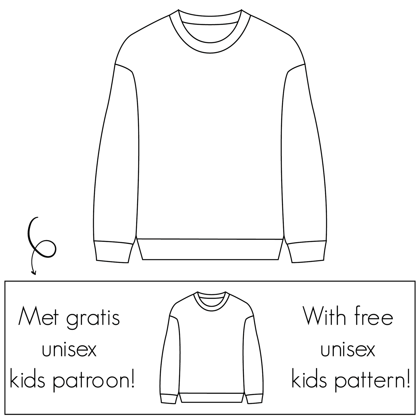 Bel’Etoile – Sem sweater heren en kids (papieren patroon)