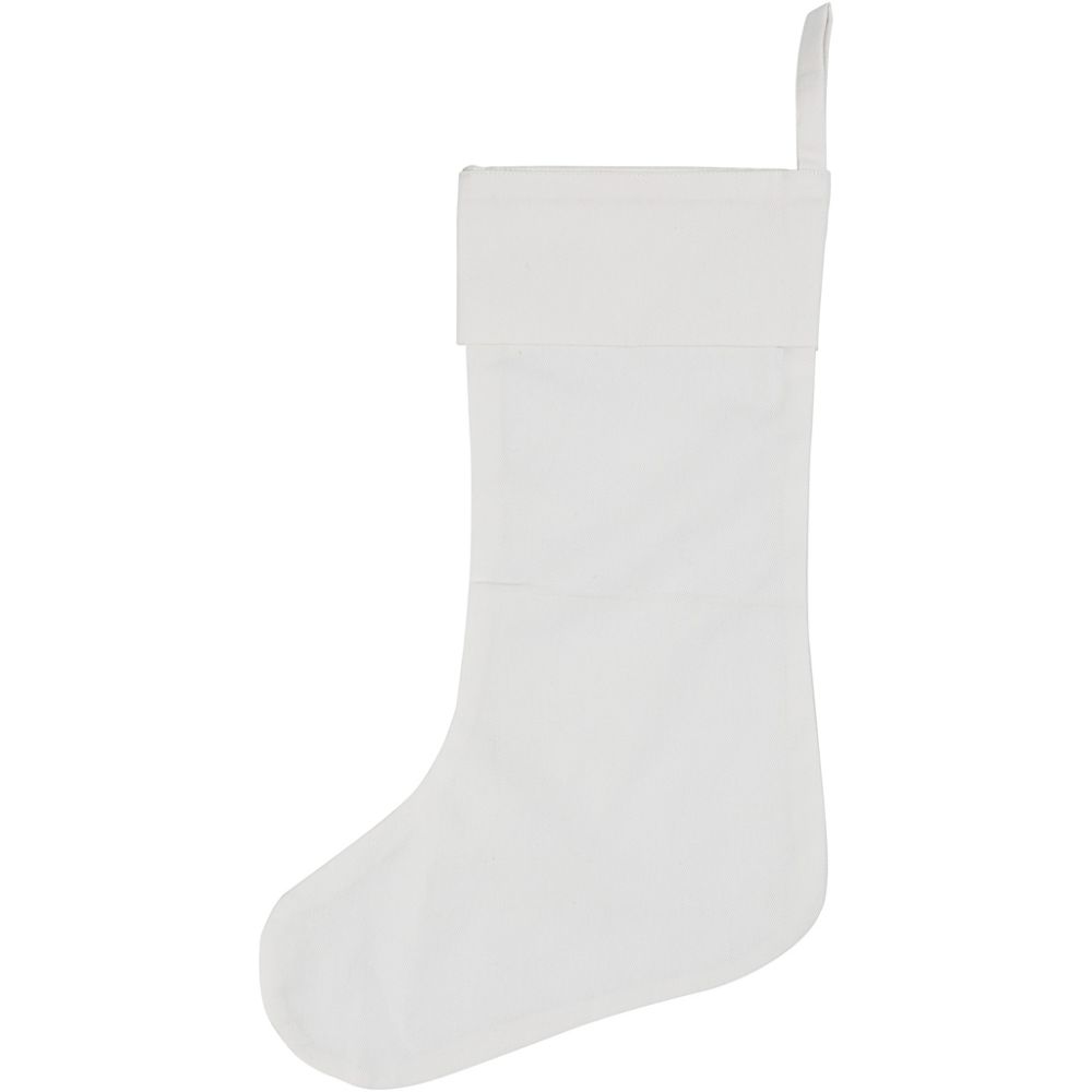 Kerstsok, H: 40 cm, B: 26 cm, 210 gr, wit, 1 stuk