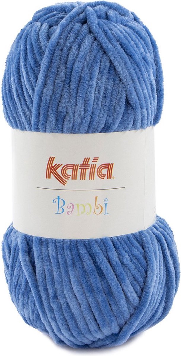 Katia Bambi - 334 jeansblauw - Chenille Garen