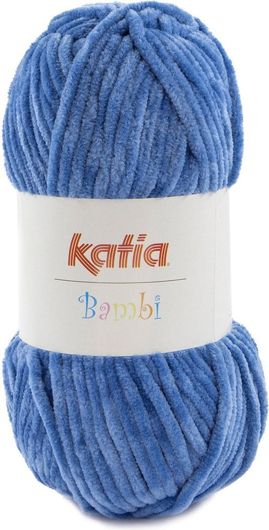 Katia Bambi - 334 jeansblauw - Chenille Garen