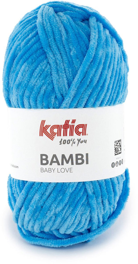 Katia Bambi - 346 waterblauw - Chenille Garen