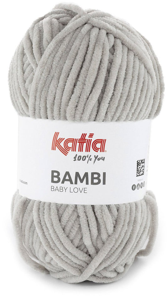 Katia Bambi - 344 lichtgrijs - Chenille Garen