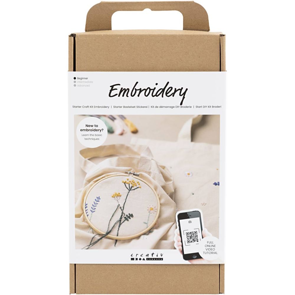 Starter Hobbyset Borduurwerk - Bloemen