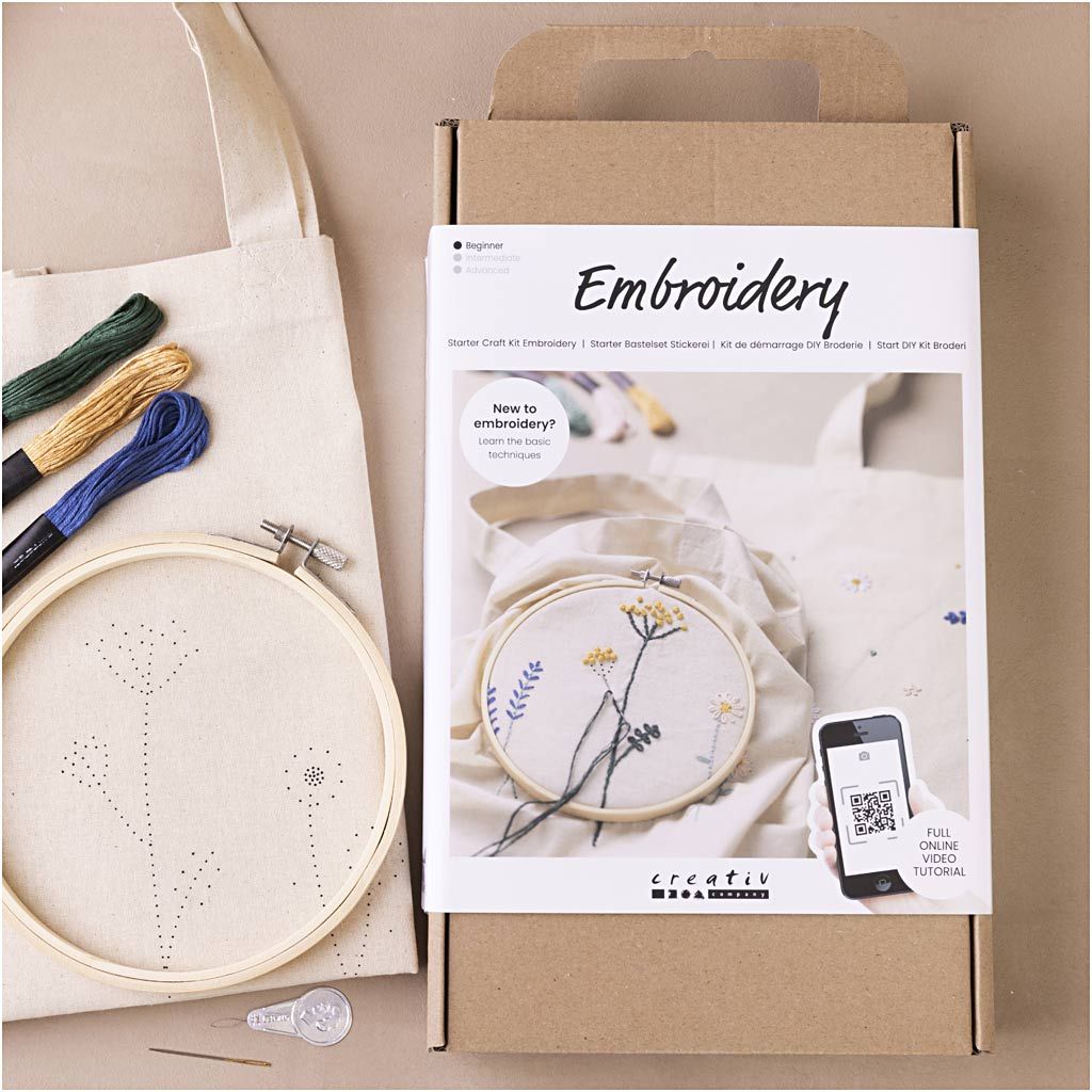 Starter Hobbyset Borduurwerk - Bloemen