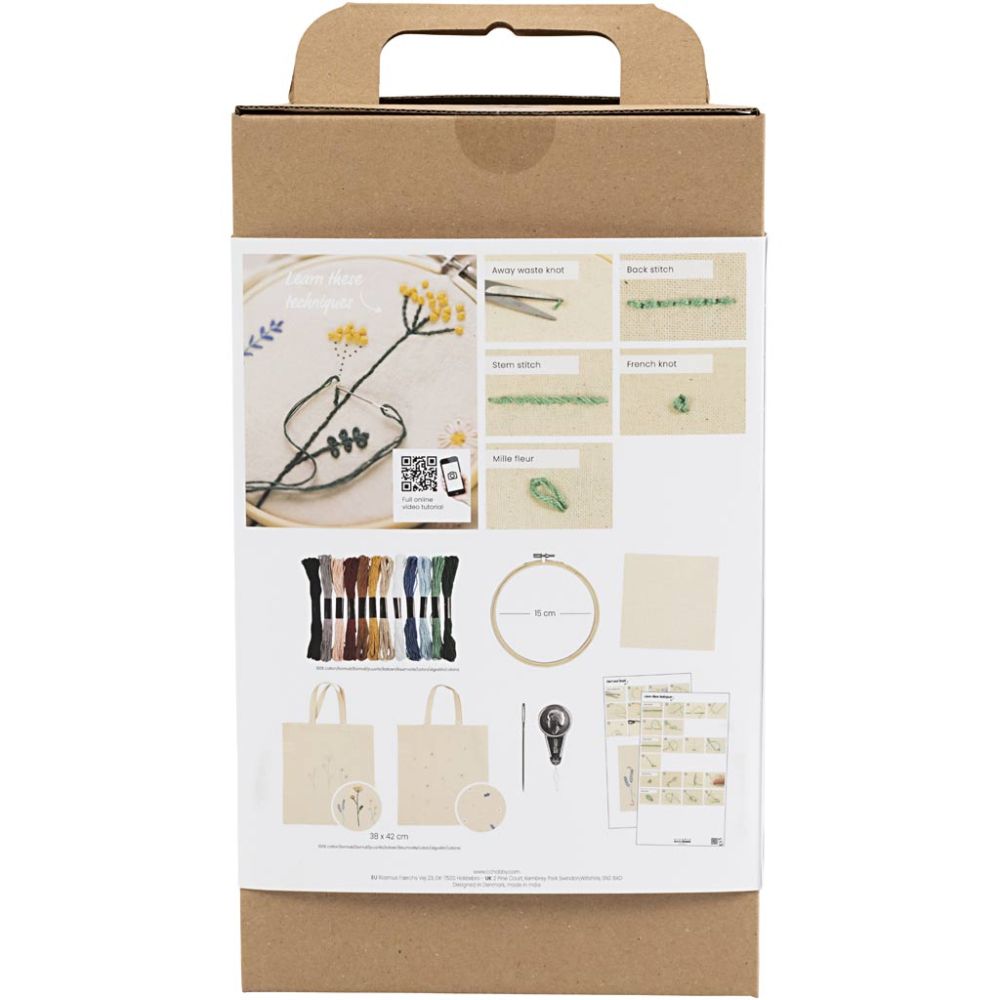 Starter Hobbyset Borduurwerk - Bloemen
