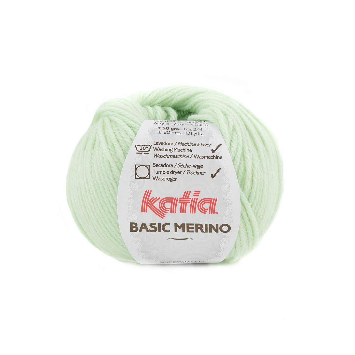Katia Basic Merino Zeer licht groen kleur - 85