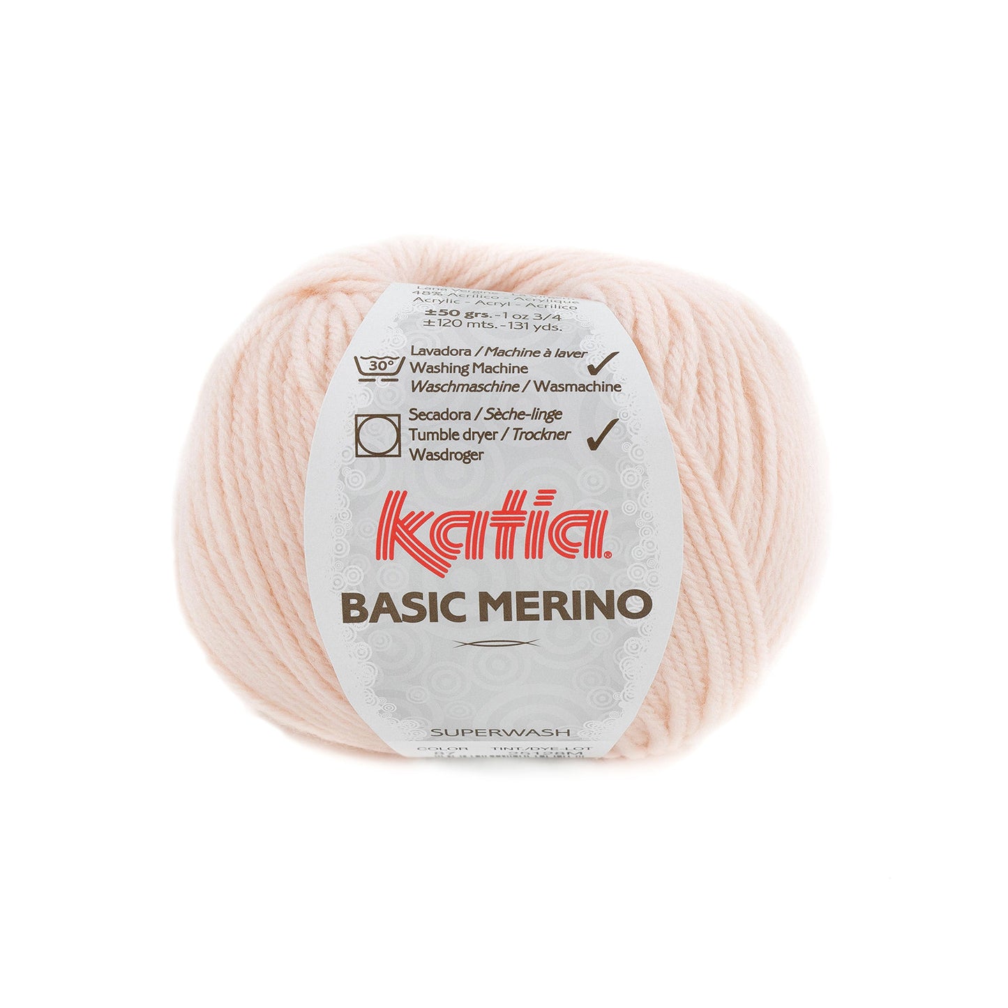 Katia Basic Merino Zeer licht roze kleur - 87