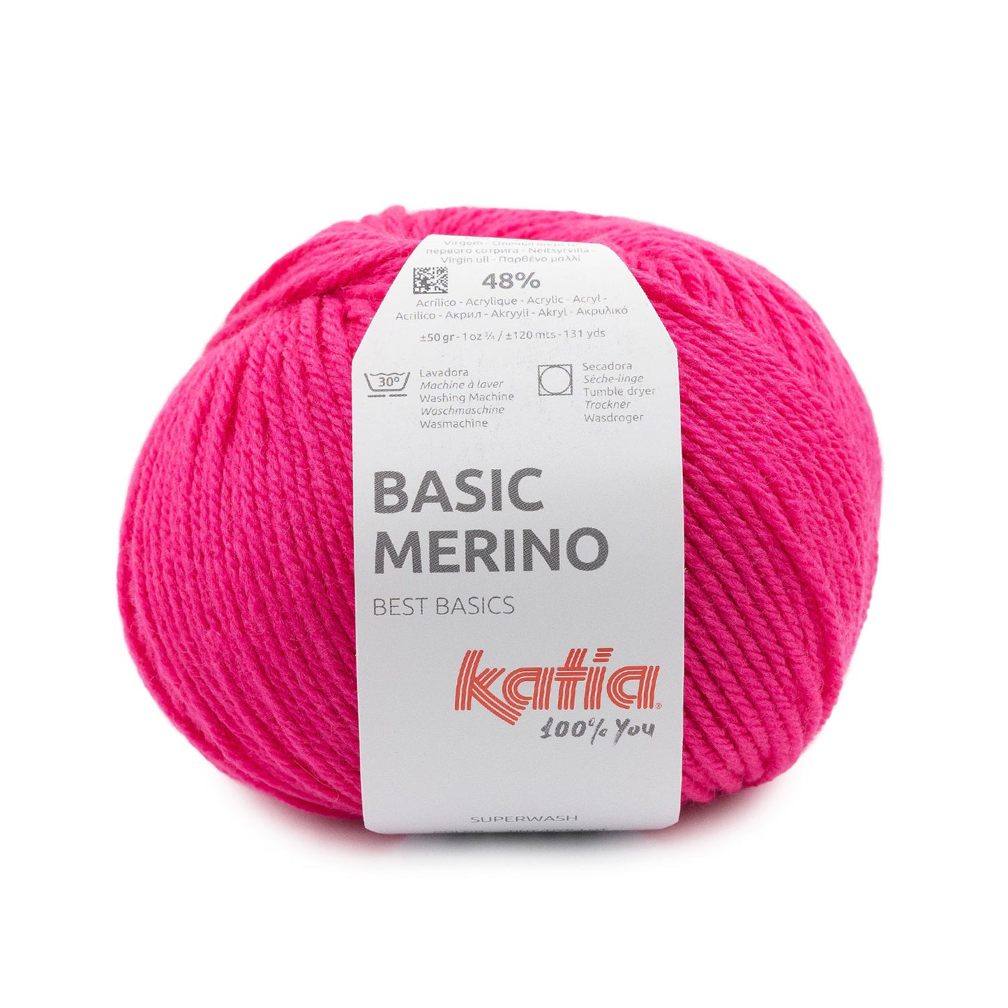 Katia Basic Merino Neon fuchsia kleur - 98