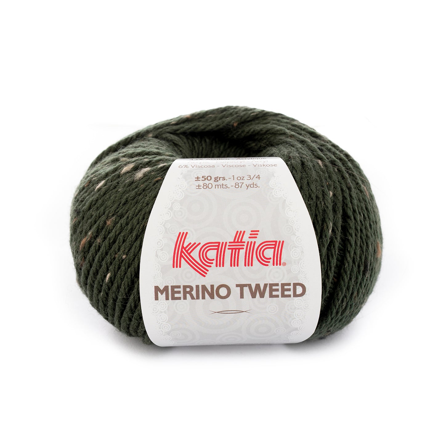 Katia Merino Tweed Donker groen kleur - 310