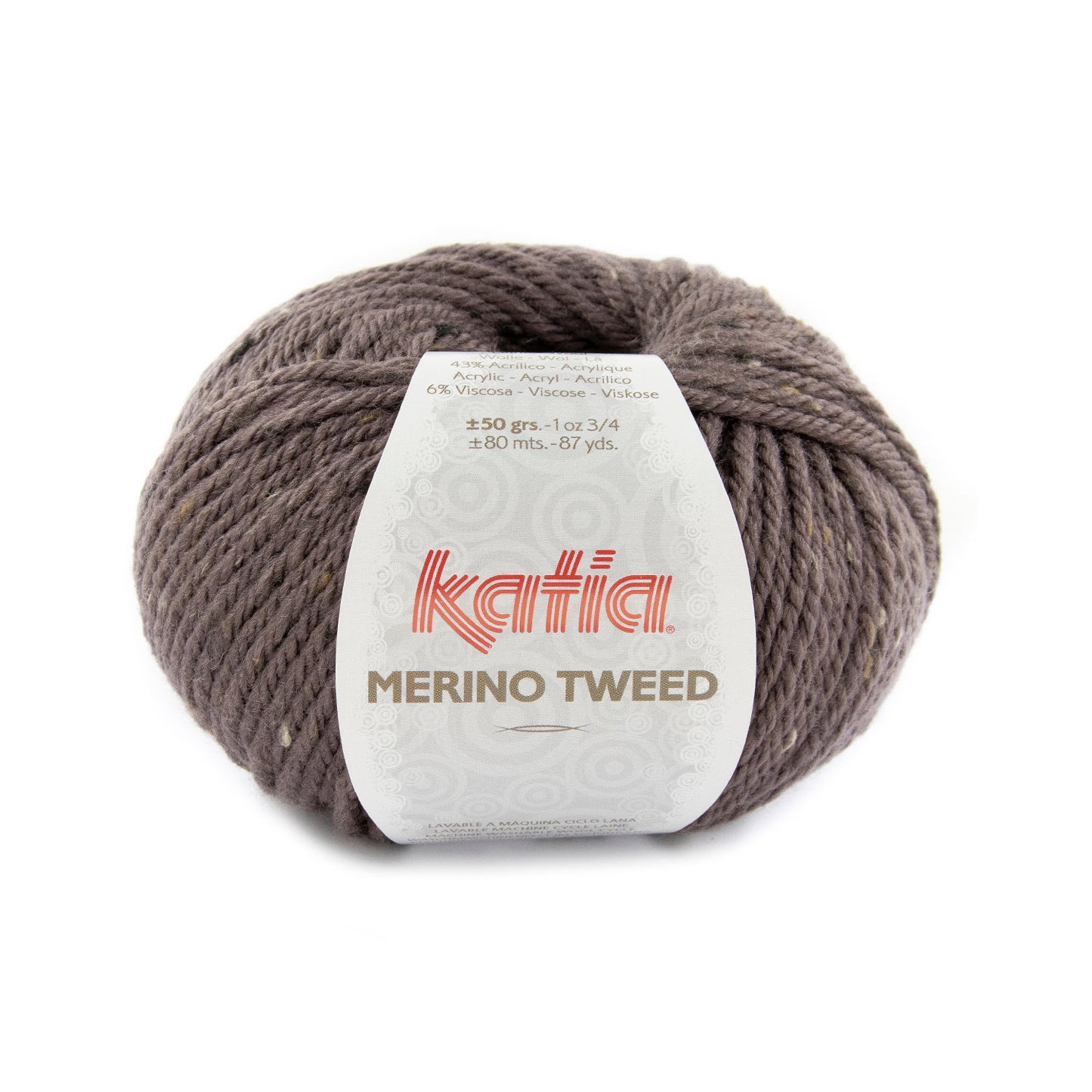 Katia Merino Tweed Aubergine kleur - 316