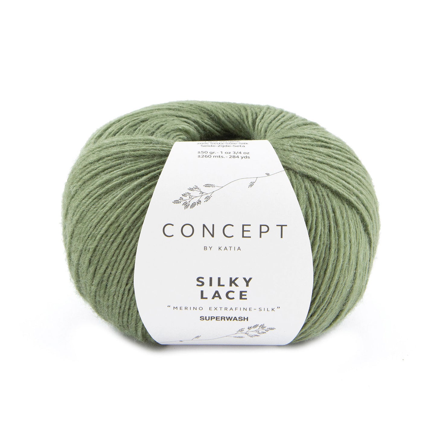 Katia Silky Lace Bleekgroen kleur - 186