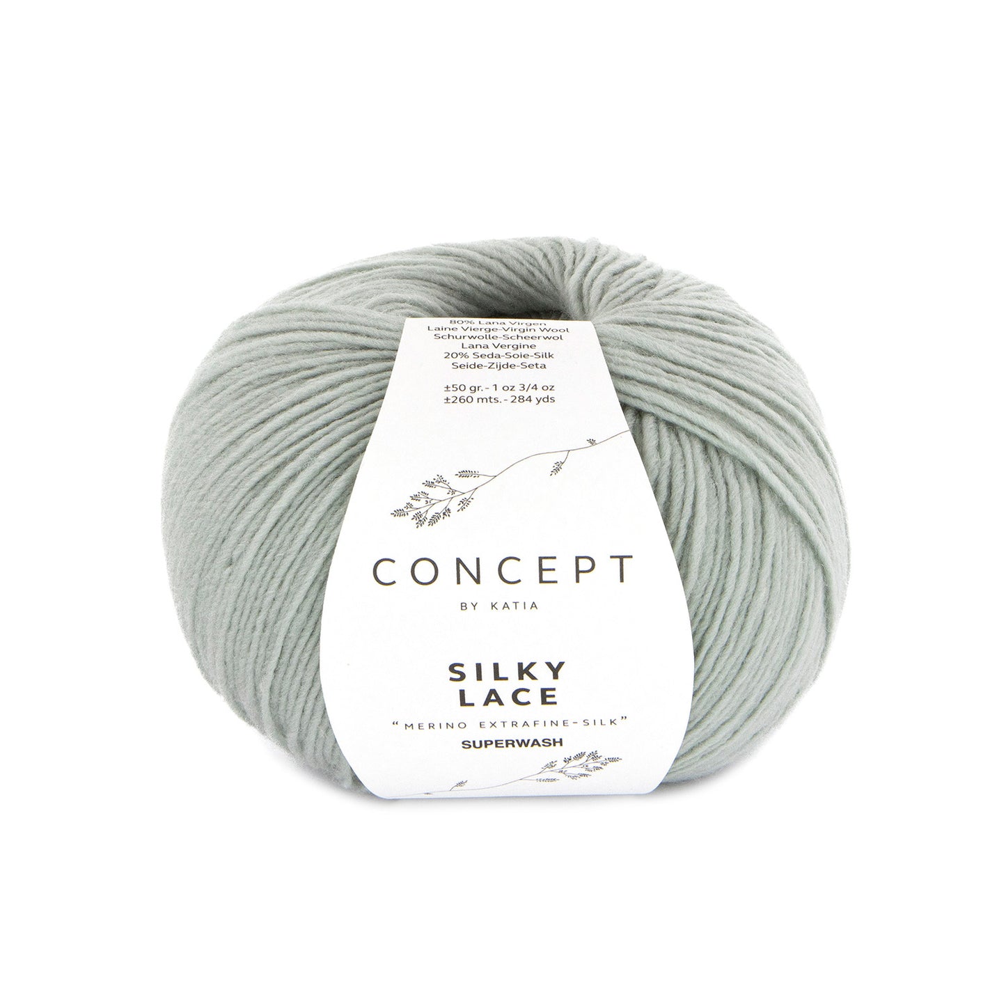 Katia Silky Lace Bruinachtig groen kleur - 187