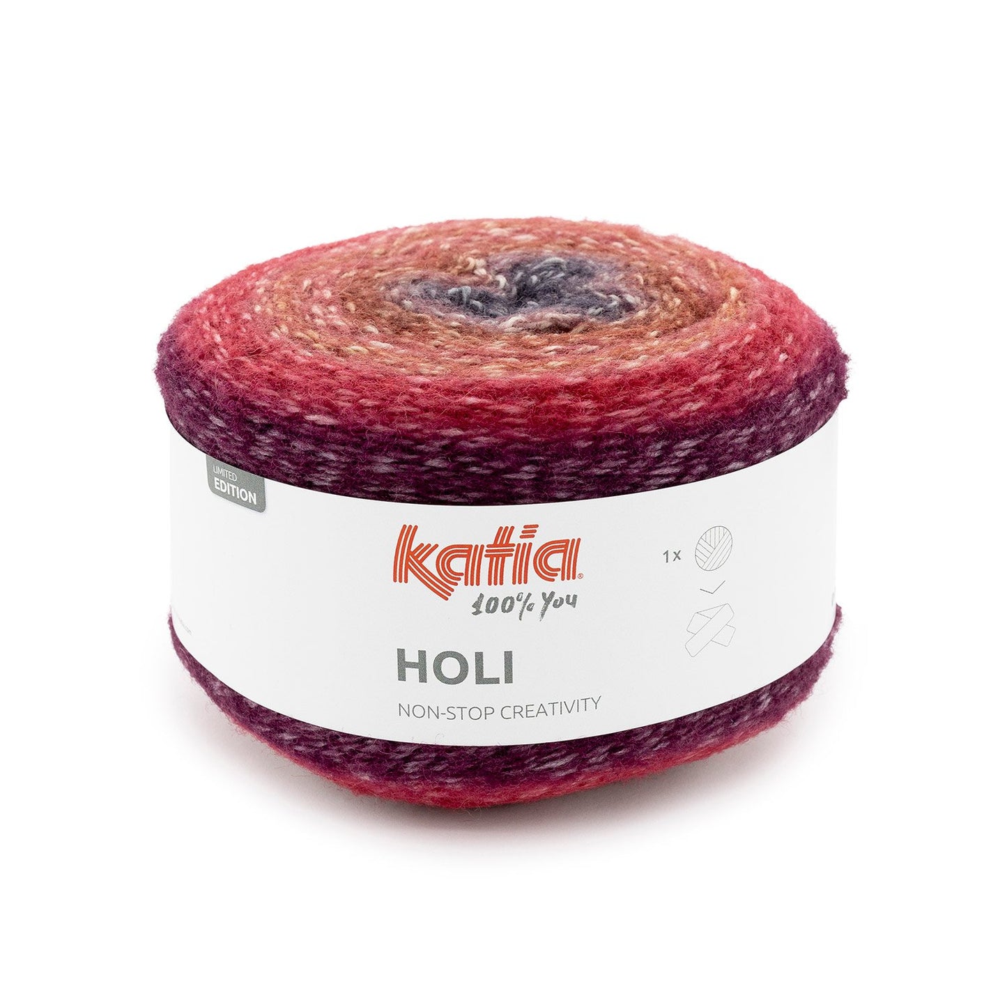 Katia Holi Rood-Roest bruin-Zwart kleur - 502
