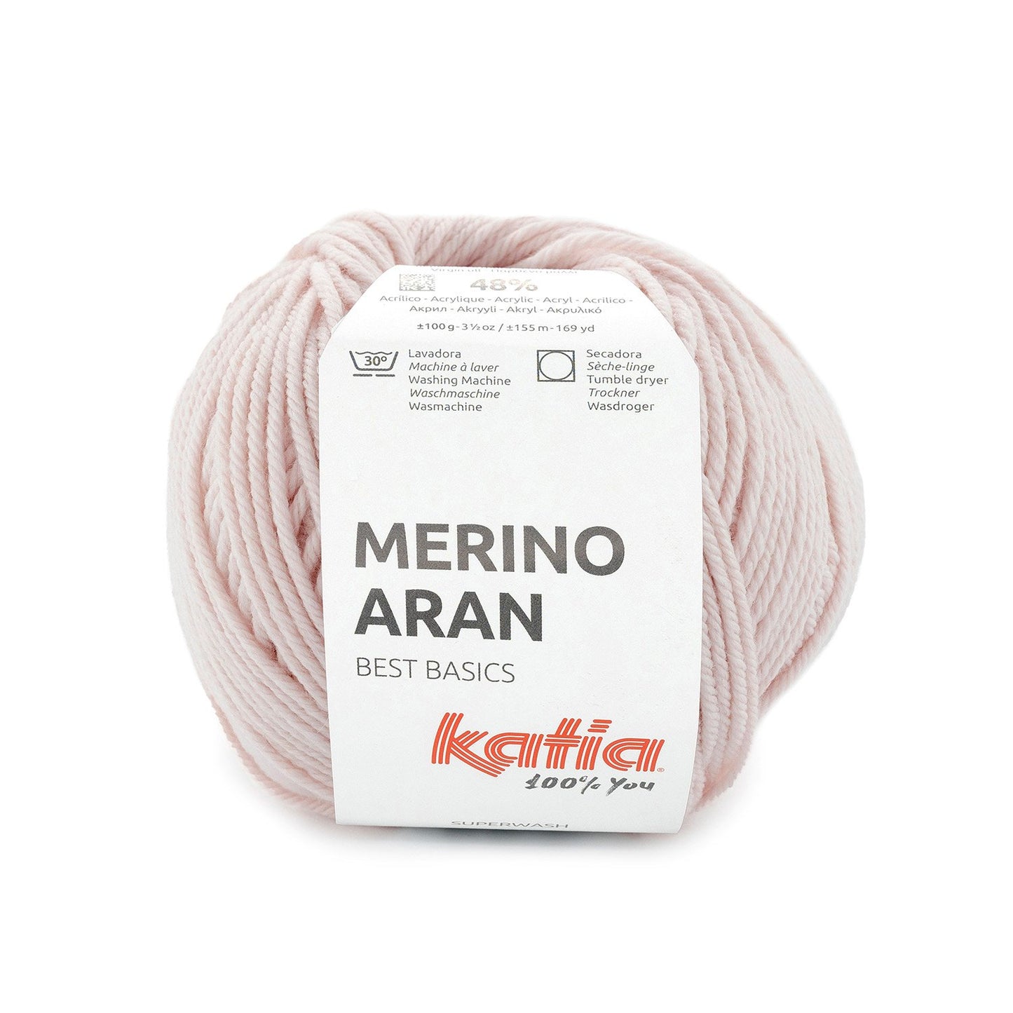 Katia Merino Aran Zeer licht roze kleur - 112